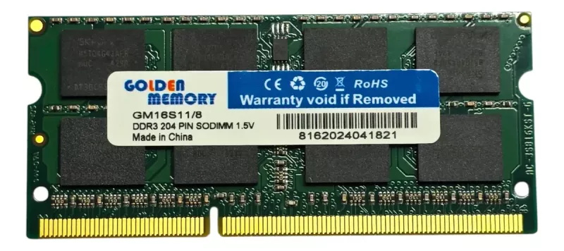 Memoria Ram Golden Memory 1,5v Ddr3 8gb 1600mhz Sodimm