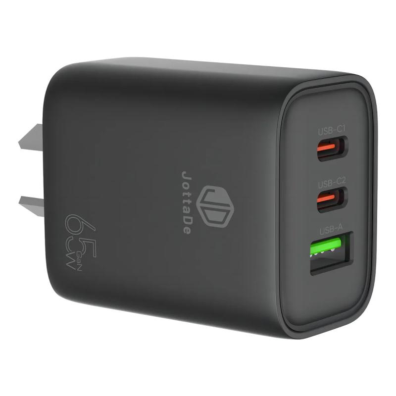 Cargador Rápido JD 65W T71 Triple Puerto Carga Inteligente