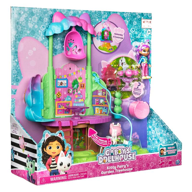 Gabby's Dollhouse Kitty Fairy's Garden Treehouse Playset