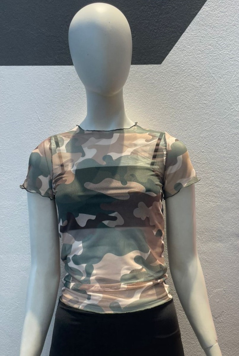 REMERA MANGA CORTA TUL MILITAR