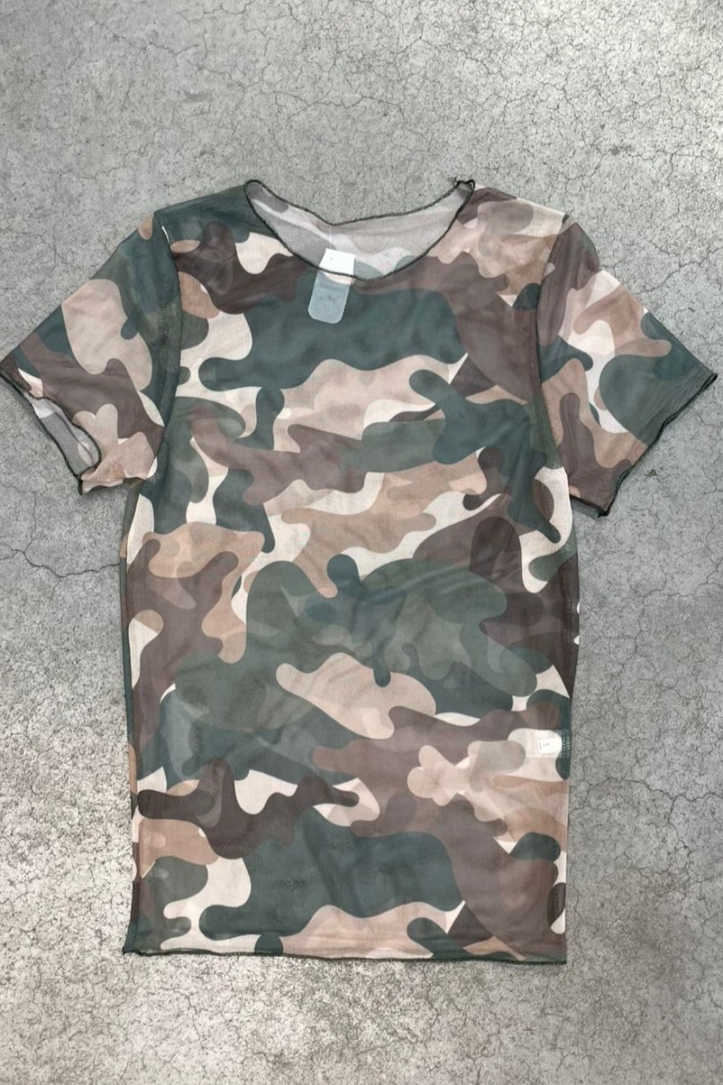 REMERA MANGA CORTA TUL MILITAR