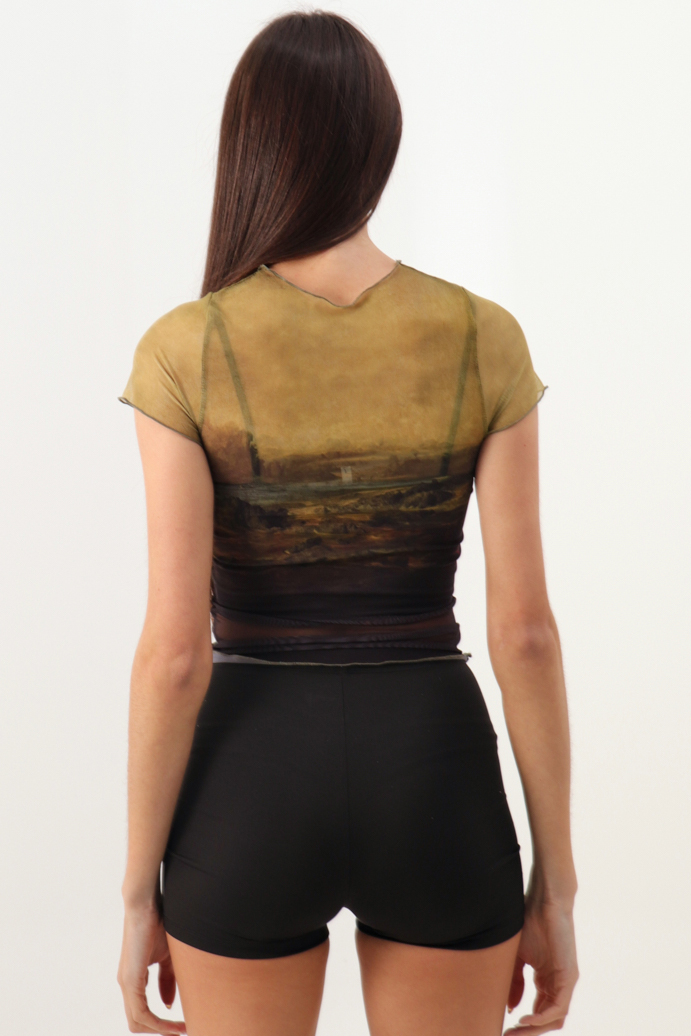 Remera m/corta tul Monalisa