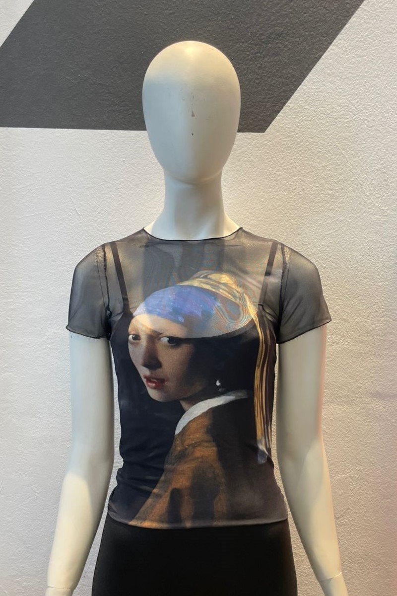 Remera m/corta tul Perla