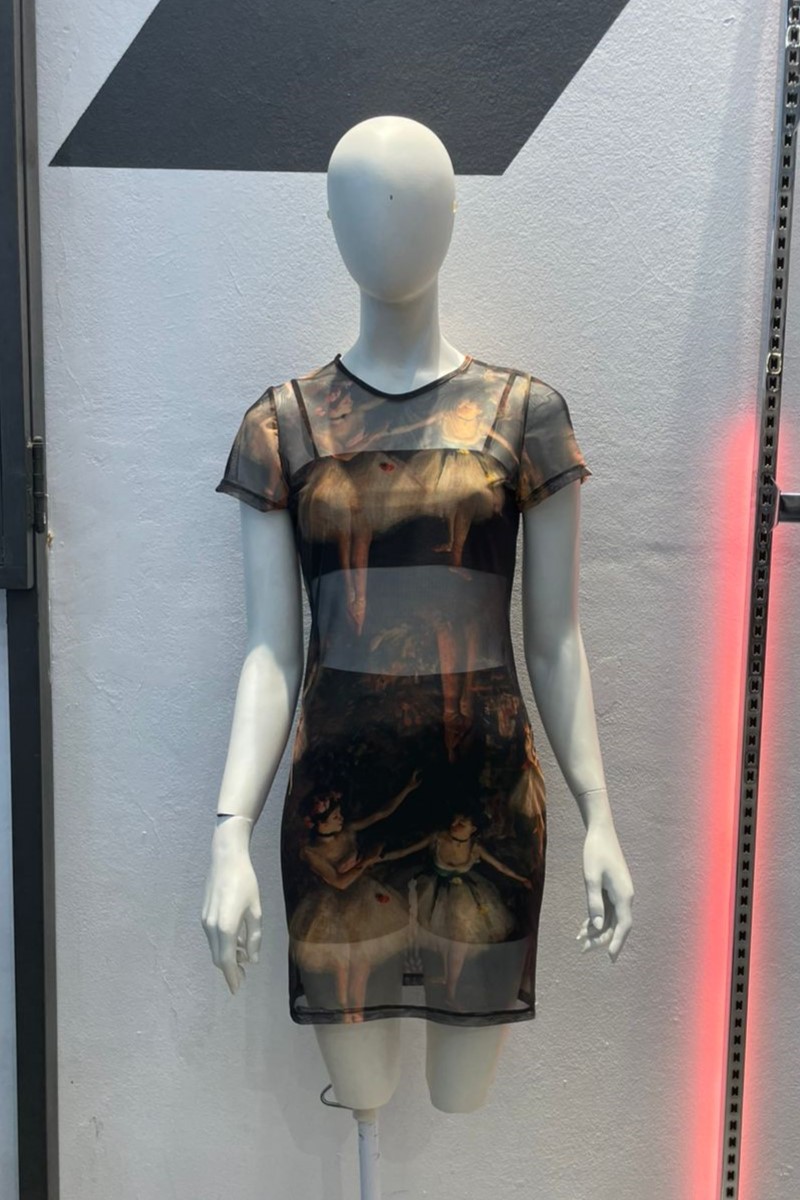 Vestido manga corta tul Dance