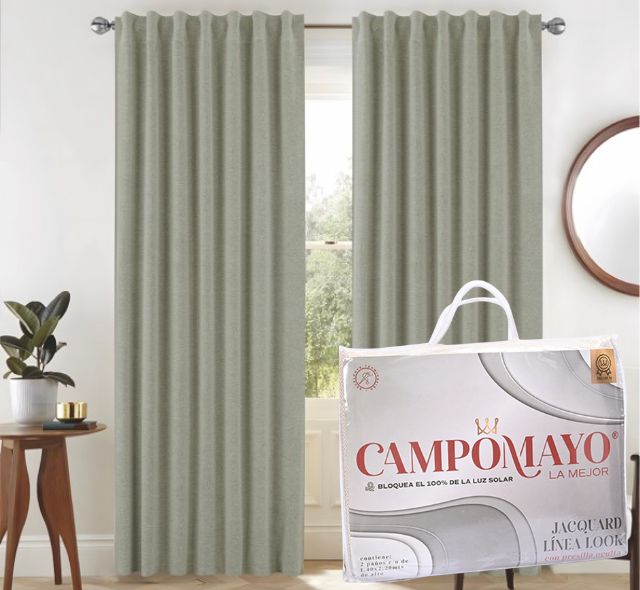 BULTO X12 - Cortina Blackout 100% Jackard línea Triple Tela - Campomayo