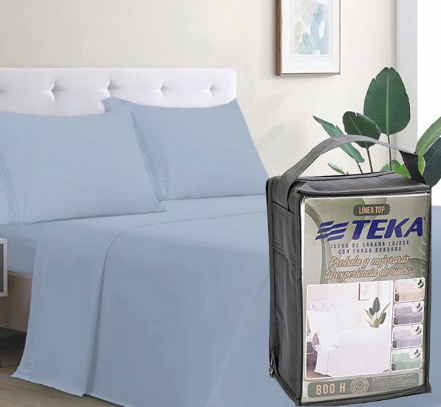 JUEGO DE SÁBANAS LUJOSA COTTON TOUCH 800H BORDADA TEKA TOP