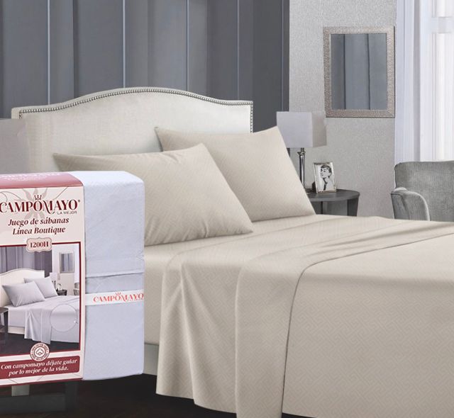 JUEGO DE SÁBANAS LINEA BOUTIQUE COTTON TOUCH 1200H CAMPOMAYO