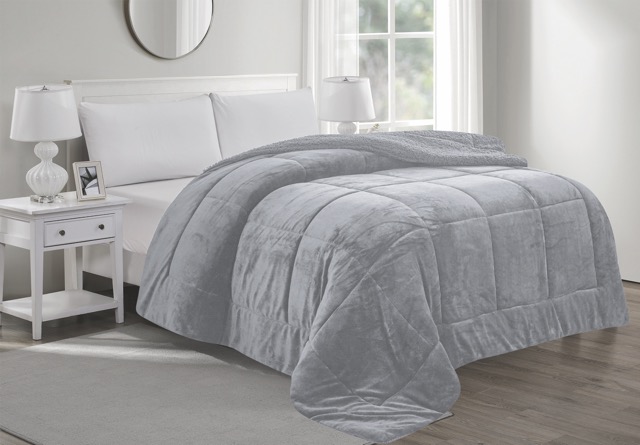 ACOLCHADO TRIPLE REVERSIBLE (CORDERITO, FLANEL Y RELLENO)