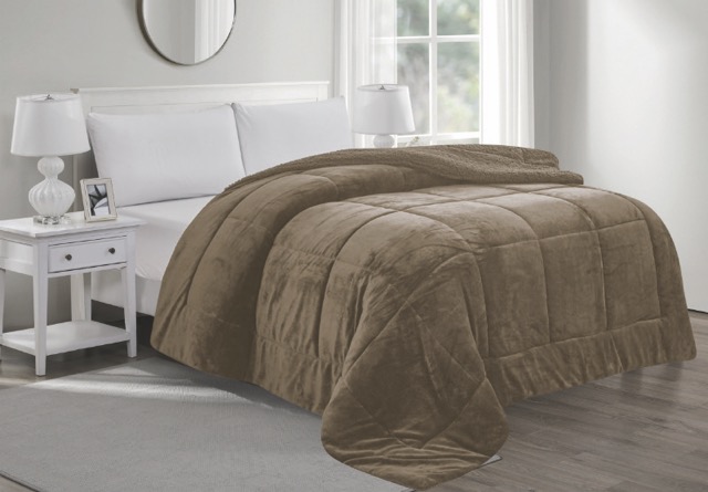 ACOLCHADO TRIPLE REVERSIBLE (CORDERITO, FLANEL Y RELLENO)