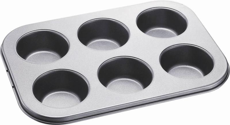 MOLDE PARA MUFFIN X6 ANTIADHERENTE ACERO AL CARBONO
