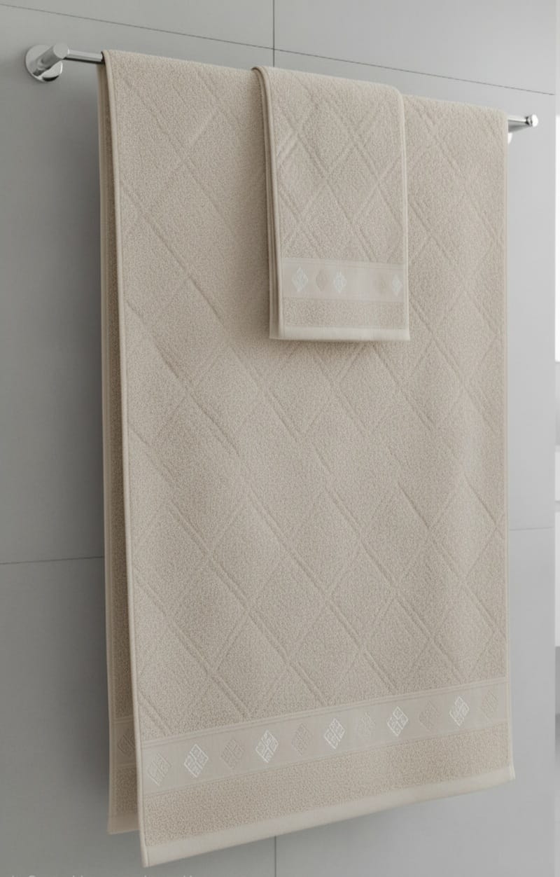 Juego de Toalla y Toallón Jackard 500G con Guarda - Teka