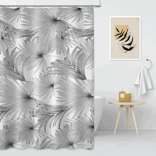 Cortina de Baño Teflón con 12 Ganchos Metálicos - Campomayo