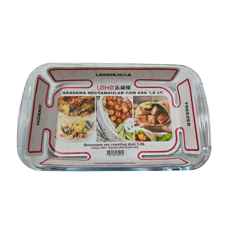 ASADERA RECTANGULAR CON ASAS 1.6 LTS