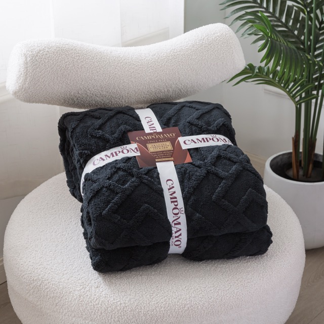 FRAZADA JACQUARD CORDERITO FULL 1 1/2 PLAZAS