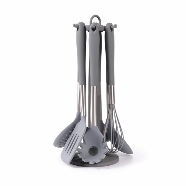 SET UTENSILLOS X 7 PIEZAS ACERO INOX