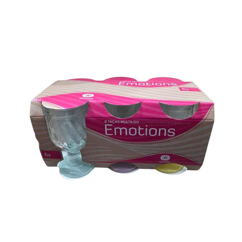 SET X6 COPAS VIDRIO BASE COLOR