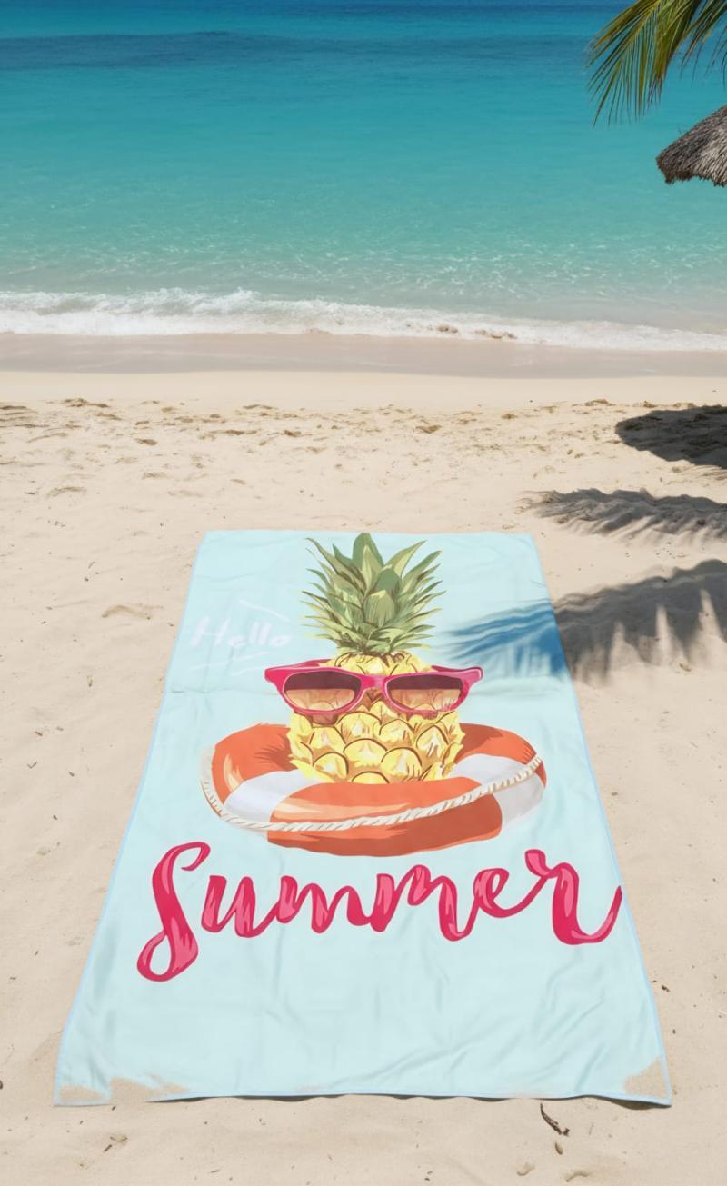 TOALLÓN PLAYERO SECADO RÁPIDO ESTAMPADO TEKA