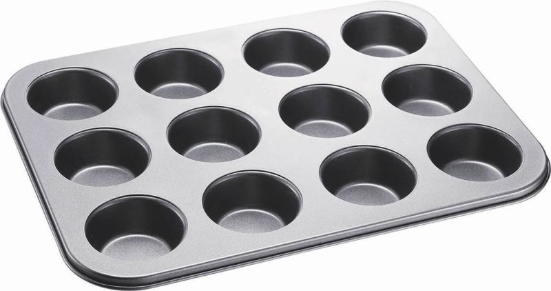MOLDE PARA MUFFIN X12 ANTIADHERENTE ACERO AL CARBONO