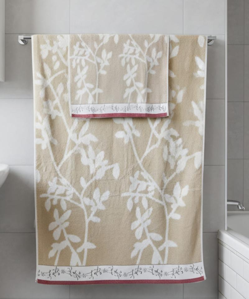 Juego de Toalla y Toallón Jackard 600G Estampado con Guarda - Teka