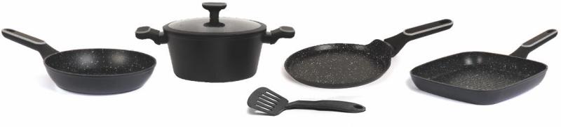 SET BATERÍA X5 GRANDE EN CAJA CON ESPATULA ANTIADHERENTE CAROL LÍNEA INDUCCIÓN