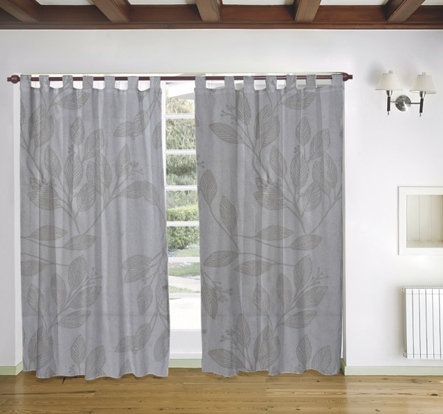 CORTINA TROPICAL ESTAMPADA LARGA 2 PAÑOS
