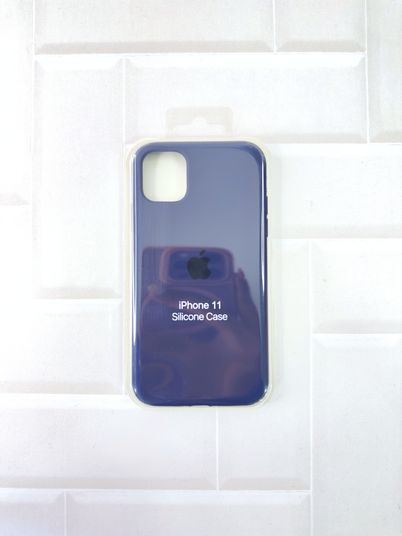 SILICON CASE IPH 11 N°8 AZUL OSCURO