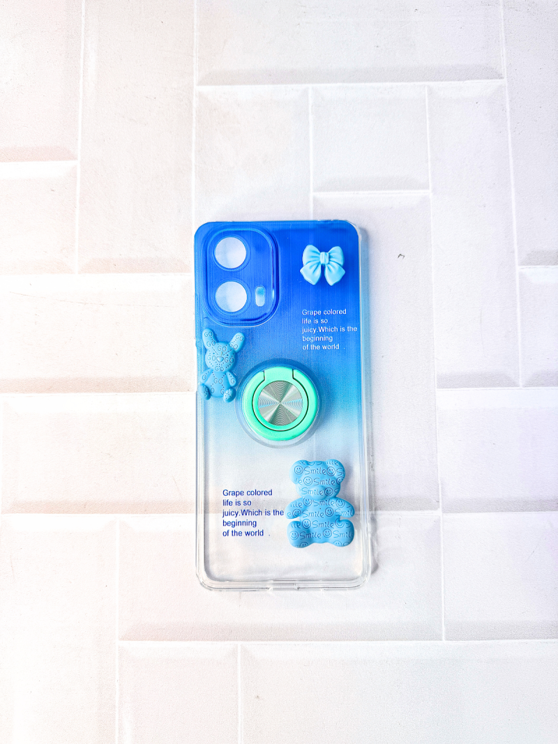 FUNDA MUÑECO OSO Y ANILLO MOTO G05