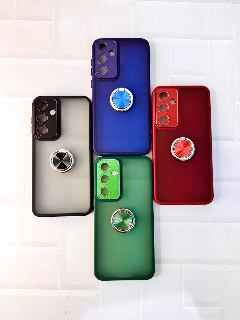 FUNDA TRANSPARENTE COLOR MATE CON ANILLO SAM A16