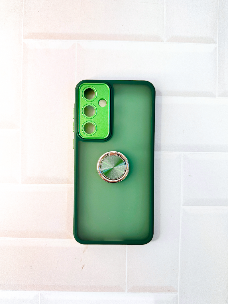 FUNDA TRANSPARENTE COLOR MATE CON ANILLO SAM A16