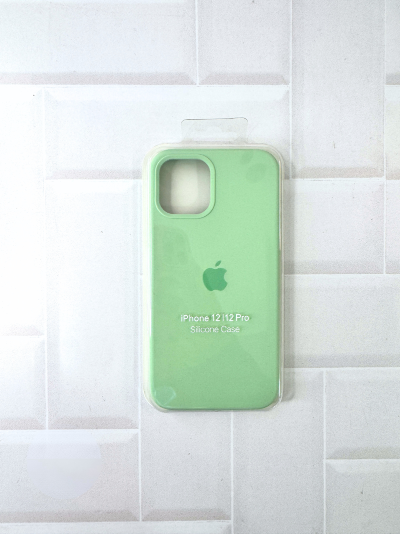 SILICON CASE IPH 12/12 PRO N°1 VERDE MENTA