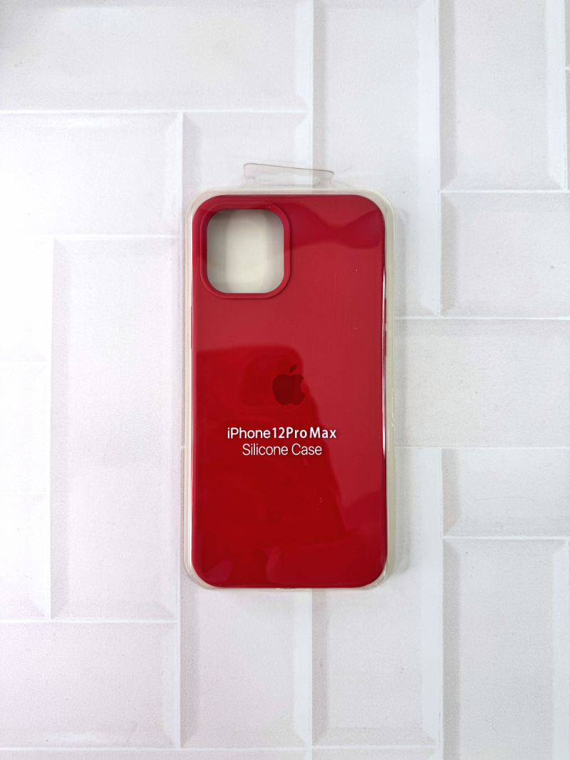 SILICON CASE IPH 12 PRO MAX N°31 ROJO OSCURO