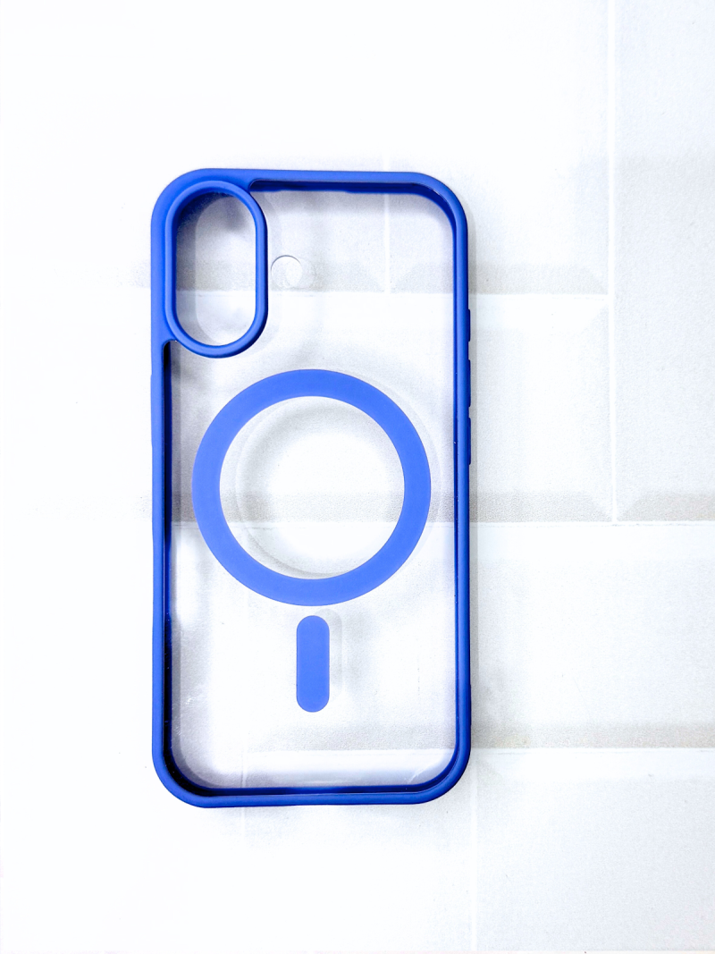 FUNDA TRANSPARENTE BORDE COLOR CON MAGSAFE IPH 16 PRO MAX