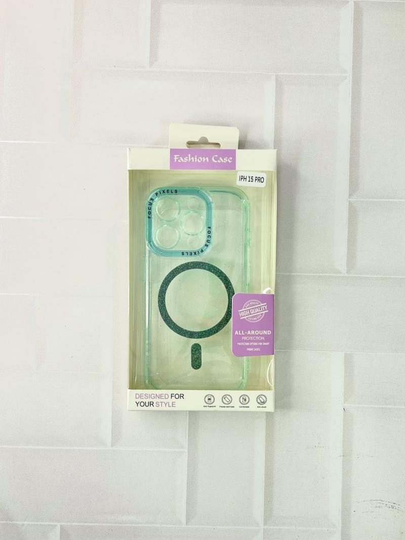 FUNDA TRANSPARENTE BRILLO CON MAGSAFE Y EMPAQUE IPH 12 PRO MAX