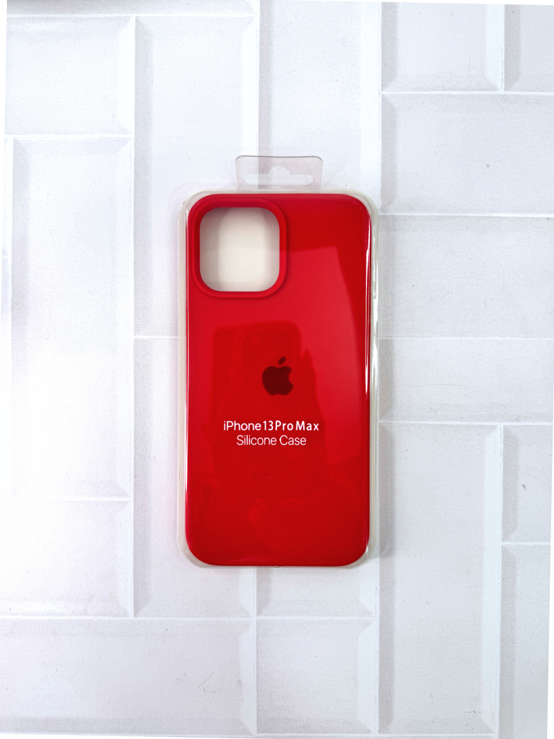 SILICON CASE IPH 13 PRO MAX N°14 ROJO