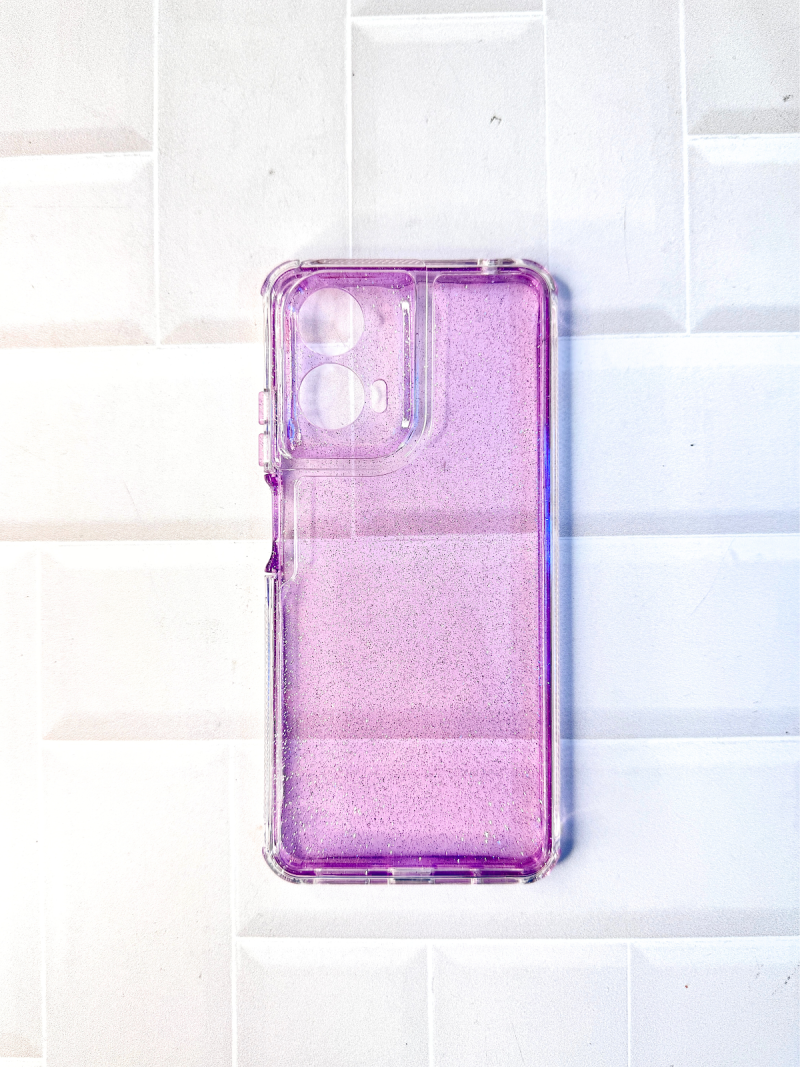 FUNDA TRANSPARENTE CON BRILLOS SAM A56