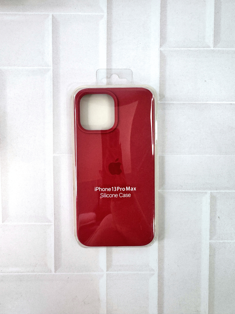 SILICON CASE IPH 13 PRO MAX N°31 ROJO OSCURO