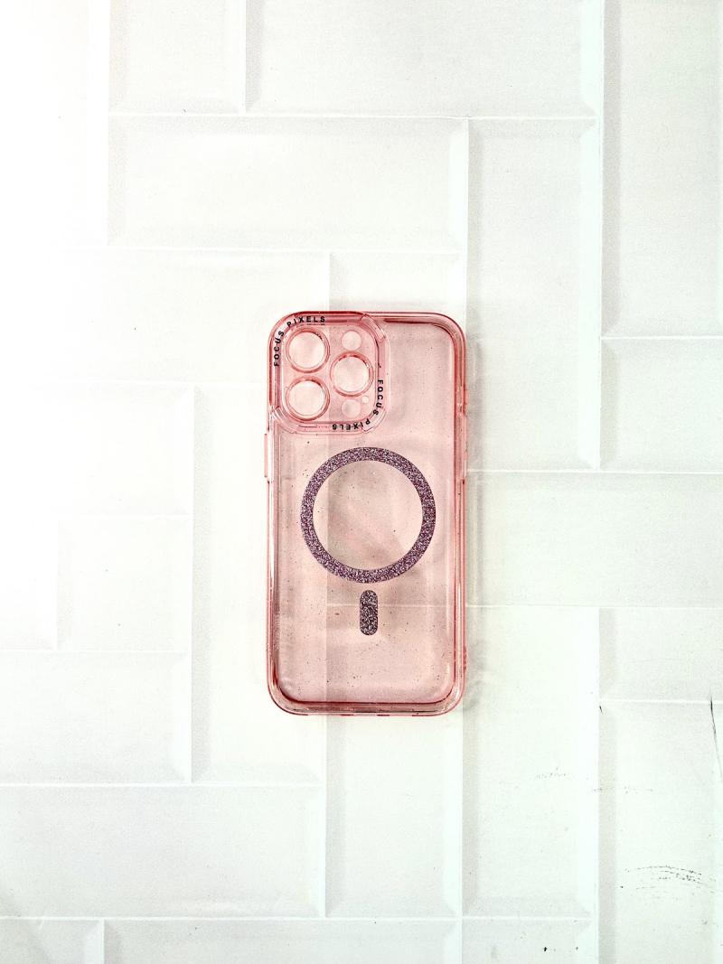 FUNDA TRANSPARENTE BRILLO CON MAGSAFE Y EMPAQUE IPH 16