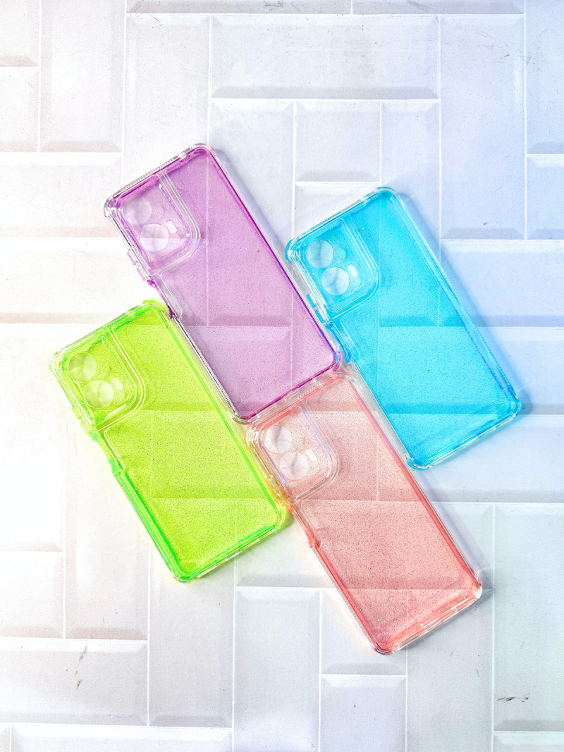 FUNDA TRANSPARENTE CON BRILLOS SAM A04