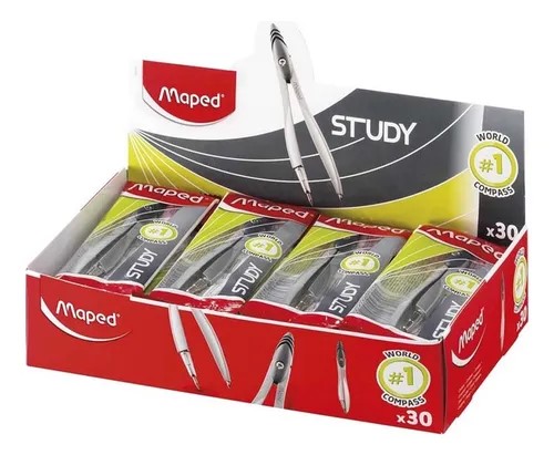PACK COMPAS MAPED METAL STUDY X30 UNIDADES