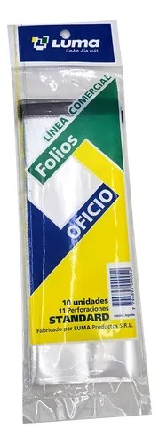 FOLIO LUMA OFICIO X10 UND