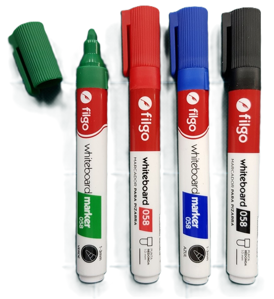 MARCADOR PIZARRA FILGO 058 P/REDONDA COLORES SURTIDOS X UND