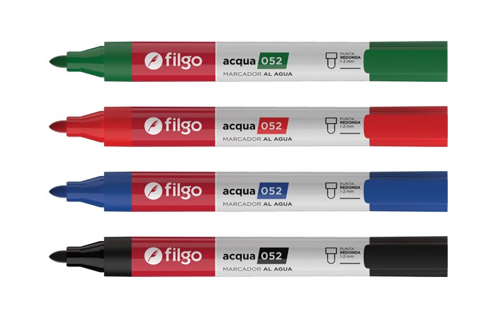 MARCADOR FILGO ACQUA 052 P/REDONDA COLORES SURTIDOS X UND