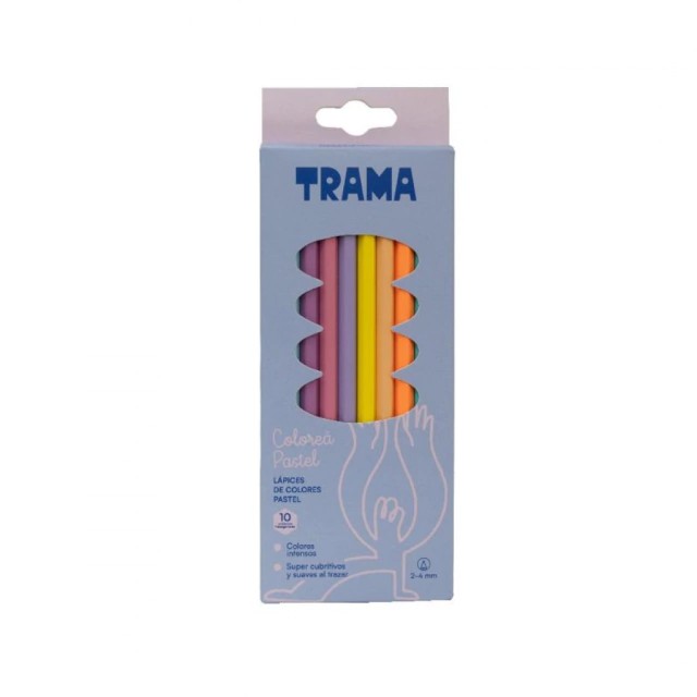 LAPIZ DE COLOR TRAMA PASTEL X10 U