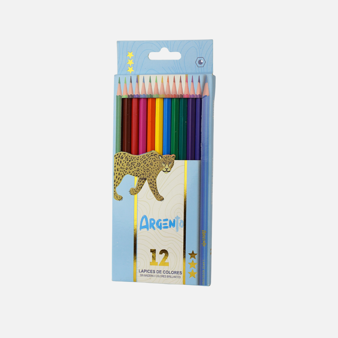 LAPICES DE COLOR ARGENTO X12 