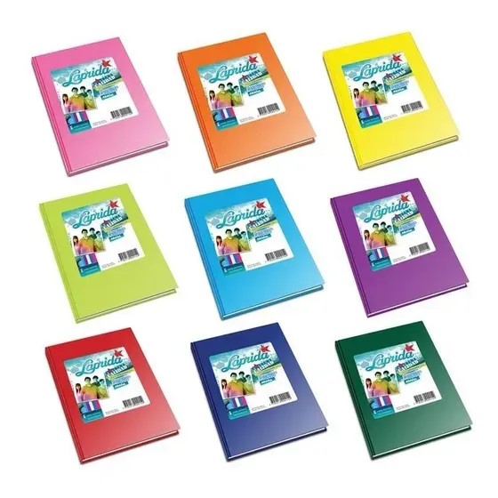 CUADERNO ARAÑA 16X21 (N°1) LAPRIDA X50H RAYADO COLORES SURT XU
