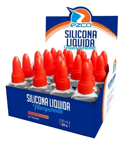 PACK SILICONA LIQUIDA TRANSPARENTE EZCO 30ML X24U