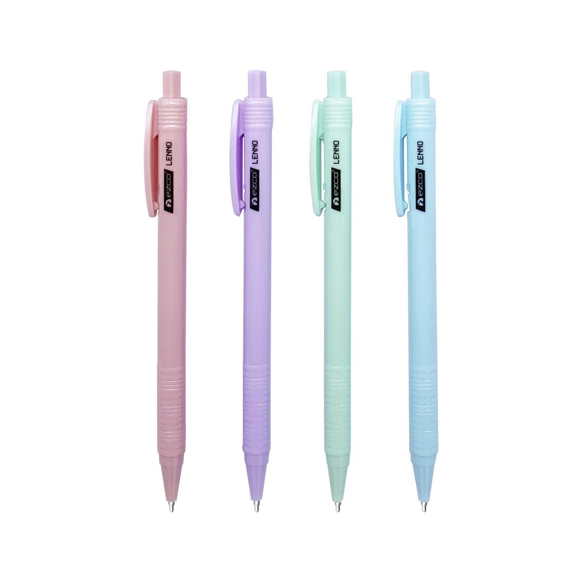 BOLIGRAFO RETRACTIL EZCO LENNO 1MM CUERPO PASTEL- TINTA AZUL/NEGRA XUND