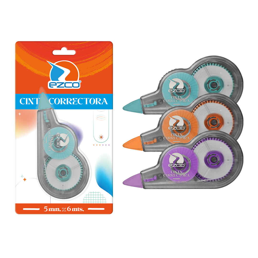 PACK CINTA CORRECTORA EZCO X6MTS  X12U
