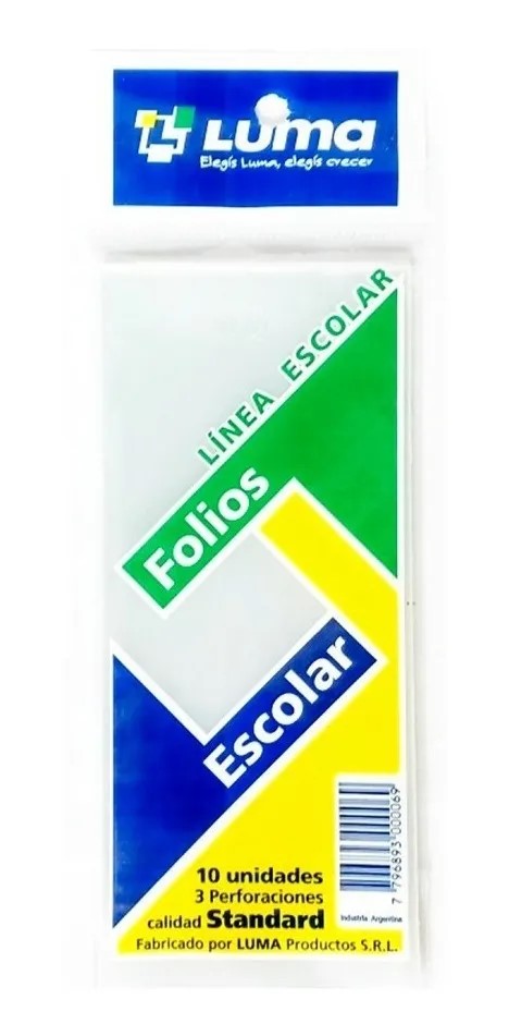 FOLIOS LUMA ESCOLAR X10 N°3
