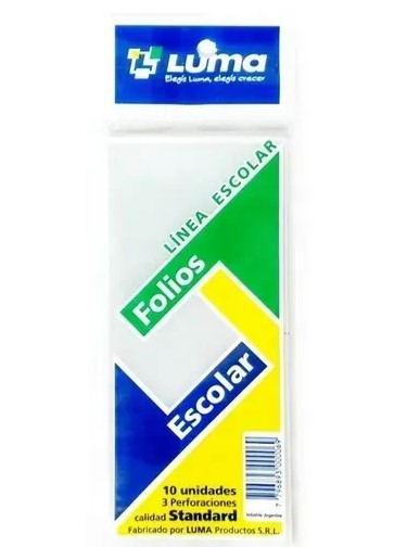 FOLIOS LUMA ESCOLAR X10 N°3